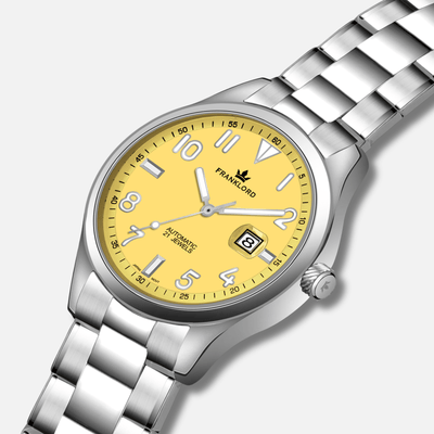 Franklord Regal Sapphire Legacy Steel - Amber Gold Luxury Automatic Watch