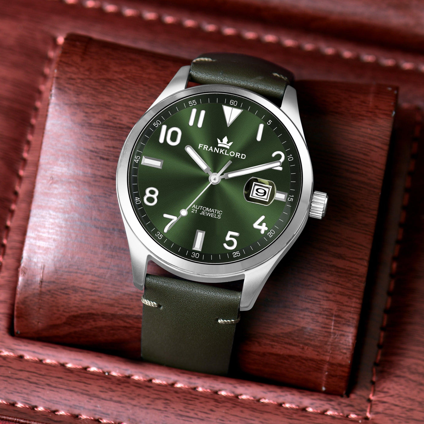 Franklord Regal Sapphire - Emerald Navy Automatic Watch