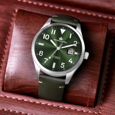 Franklord Regal Sapphire - Emerald Navy Automatic Watch