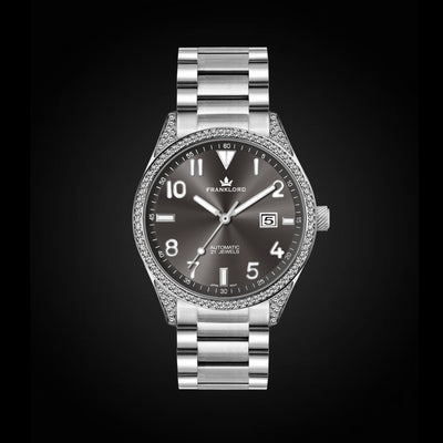 Franklord Diamond Regal Noir – Automatic Luxury Watch with Diamonds