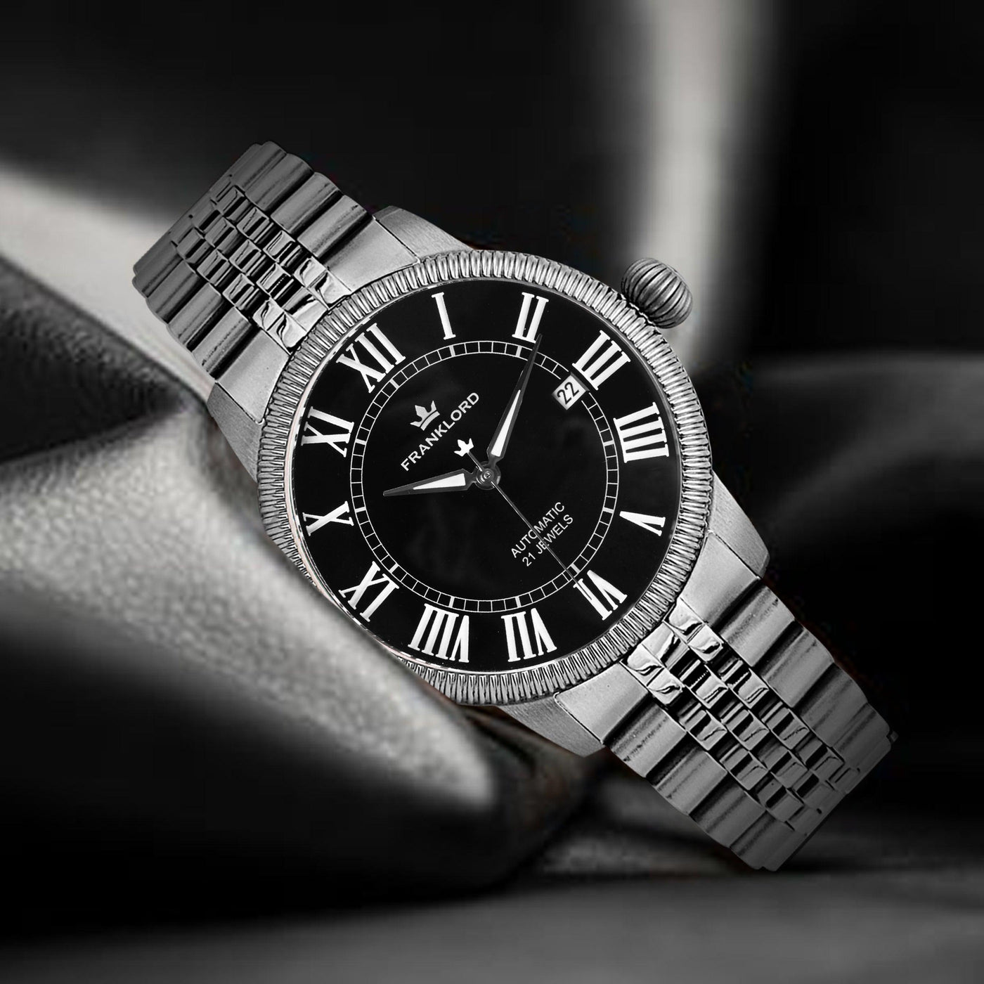 Franklord Majestic Aura – Onyx Radiance | Luxury Automatic Watch