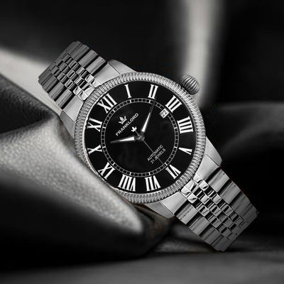 Franklord Majestic Aura – Onyx Radiance | Luxury Automatic Watch