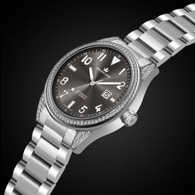 Franklord Diamond Regal Noir – Automatic Luxury Watch with Diamonds