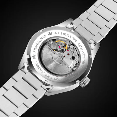 Franklord Diamond Regal Noir – Automatic Luxury Watch with Diamonds