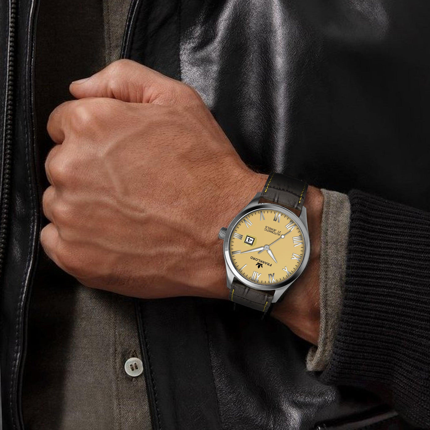 Franklord Regal Sapphire Roman - Amber Horizon | Luxury Automatic Watch