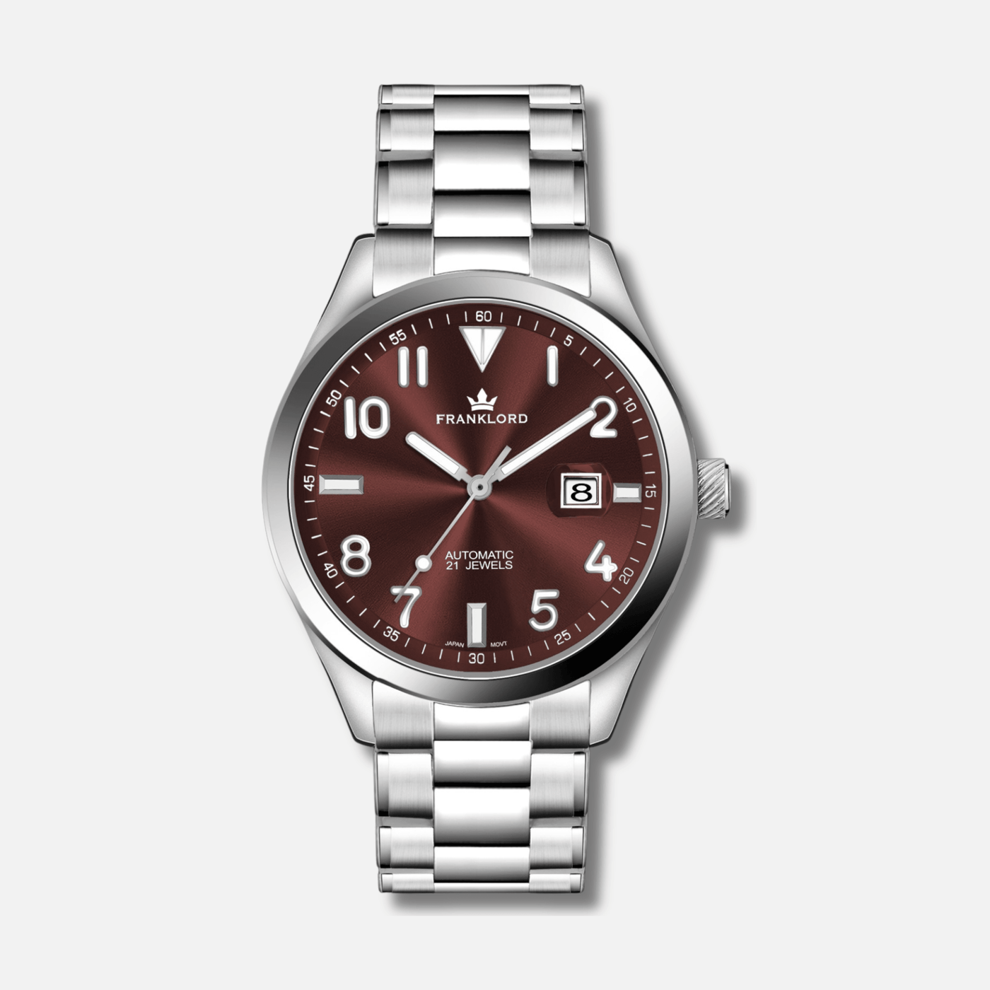 Franklord Regal Sapphire Legacy Steel - Wine Ember Luxury Automatic Watch
