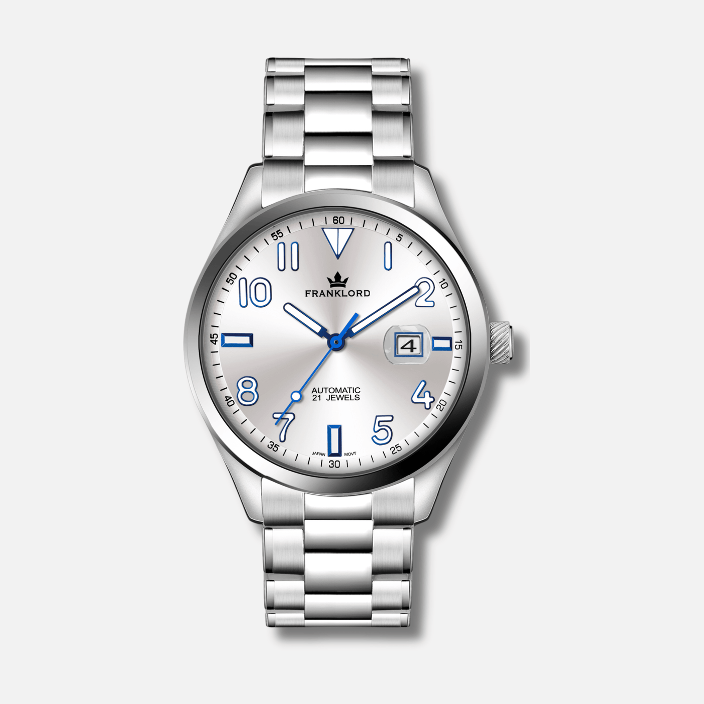 Franklord Regal Sapphire Legacy Steel - Pearl White Luxury Automatic Watch