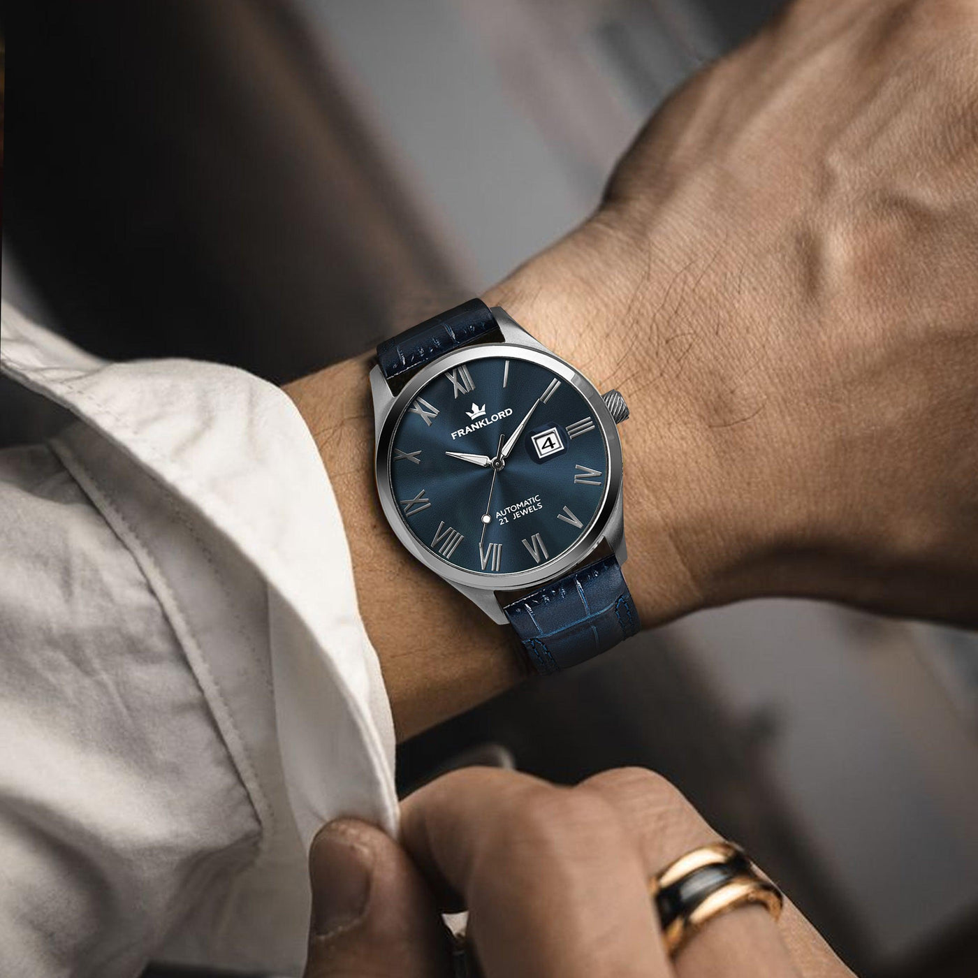 Franklord Regal Sapphire Roman - Midnight Crest | Luxury Automatic Watch