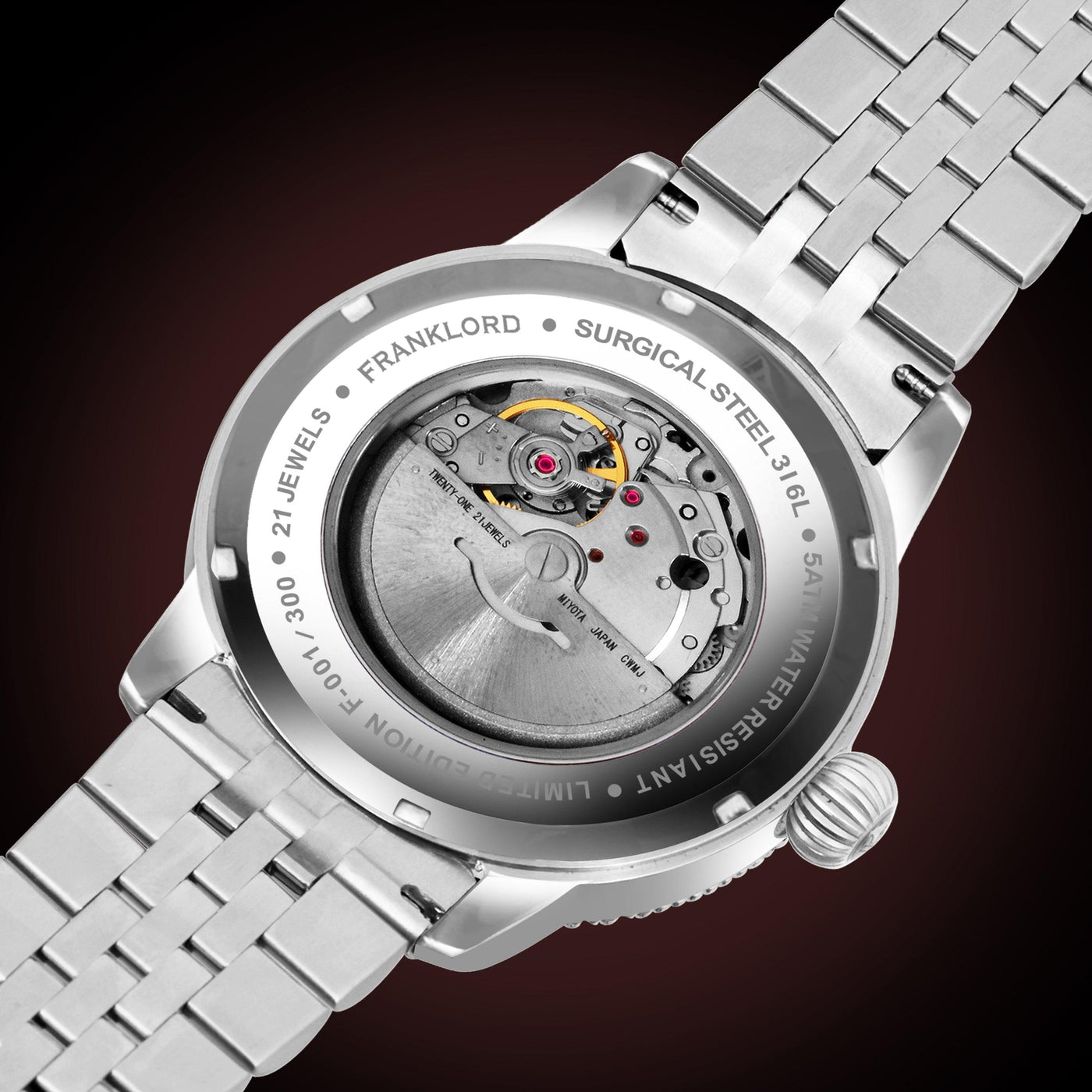 Franklord Majestic Aura – Ruby Glow | Luxury Automatic Watch