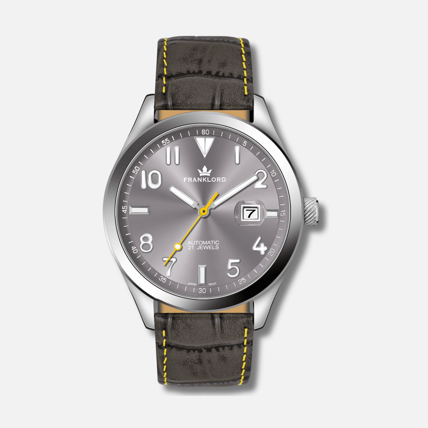 Franklord Regal Sapphire Signature  - Steel Blaze Leather Luxury Automatic Watch