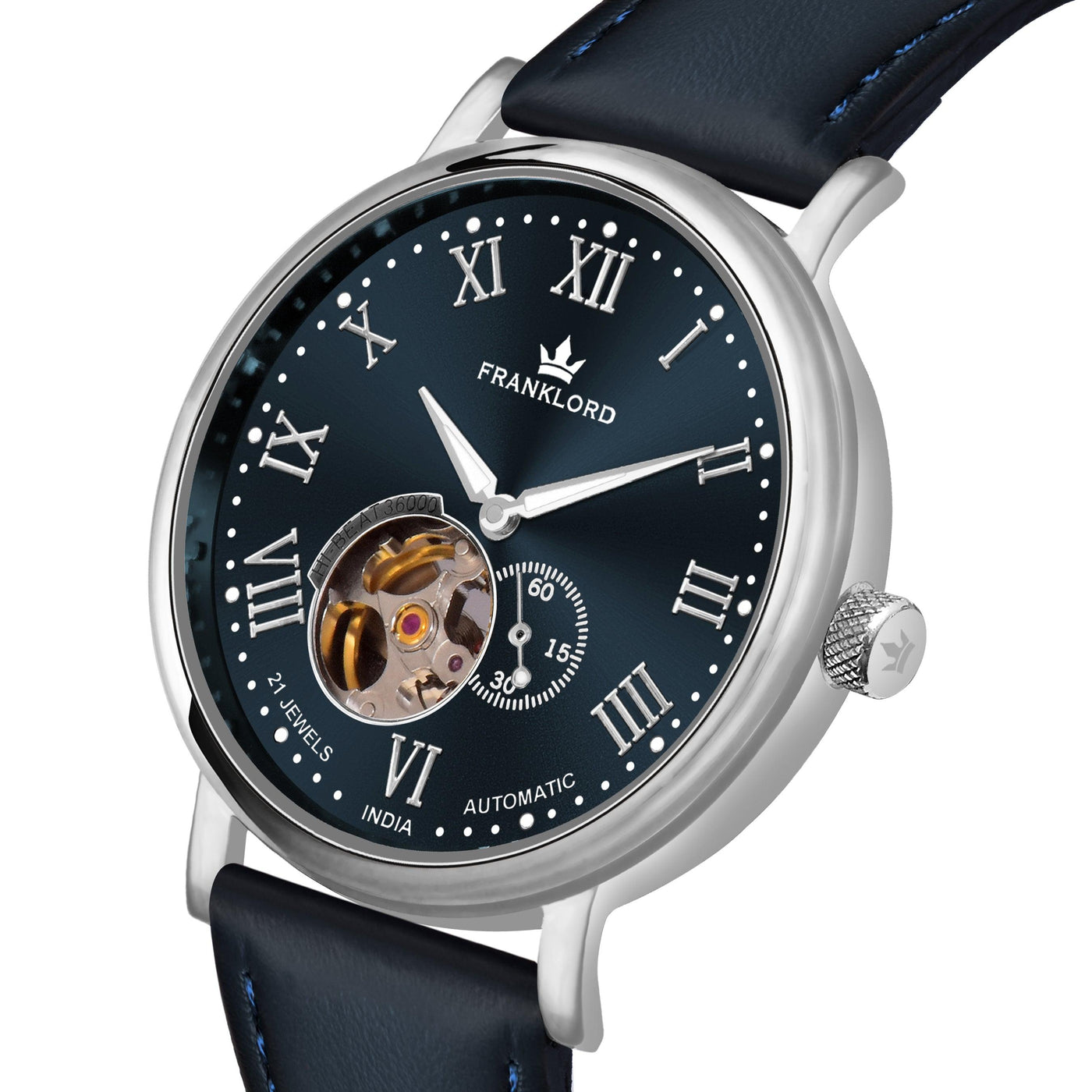 Franklord Heritage Open Heart – Navy Royale | Luxury Navy Dial Automatic Watch for Men