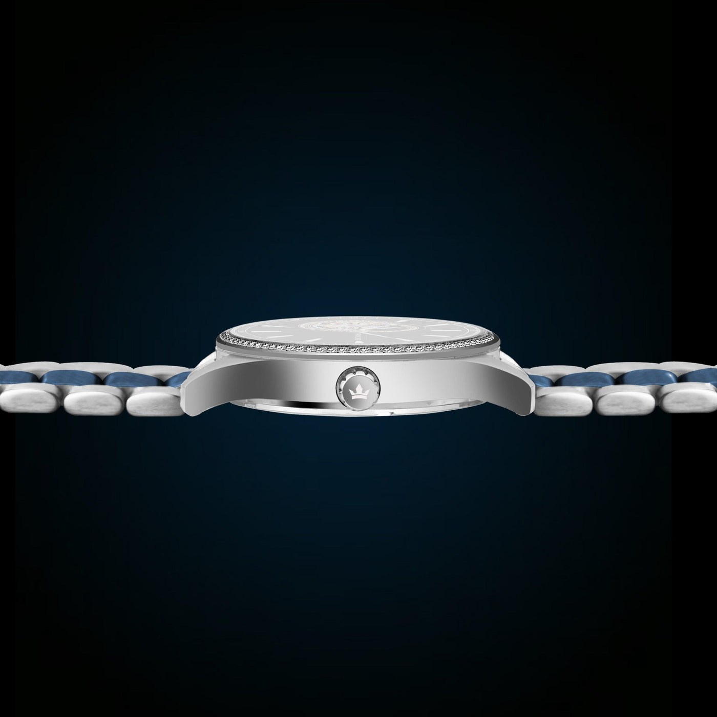 Franklord Azure Royale – Diamond Bezel Ocean Blue Automatic Watch