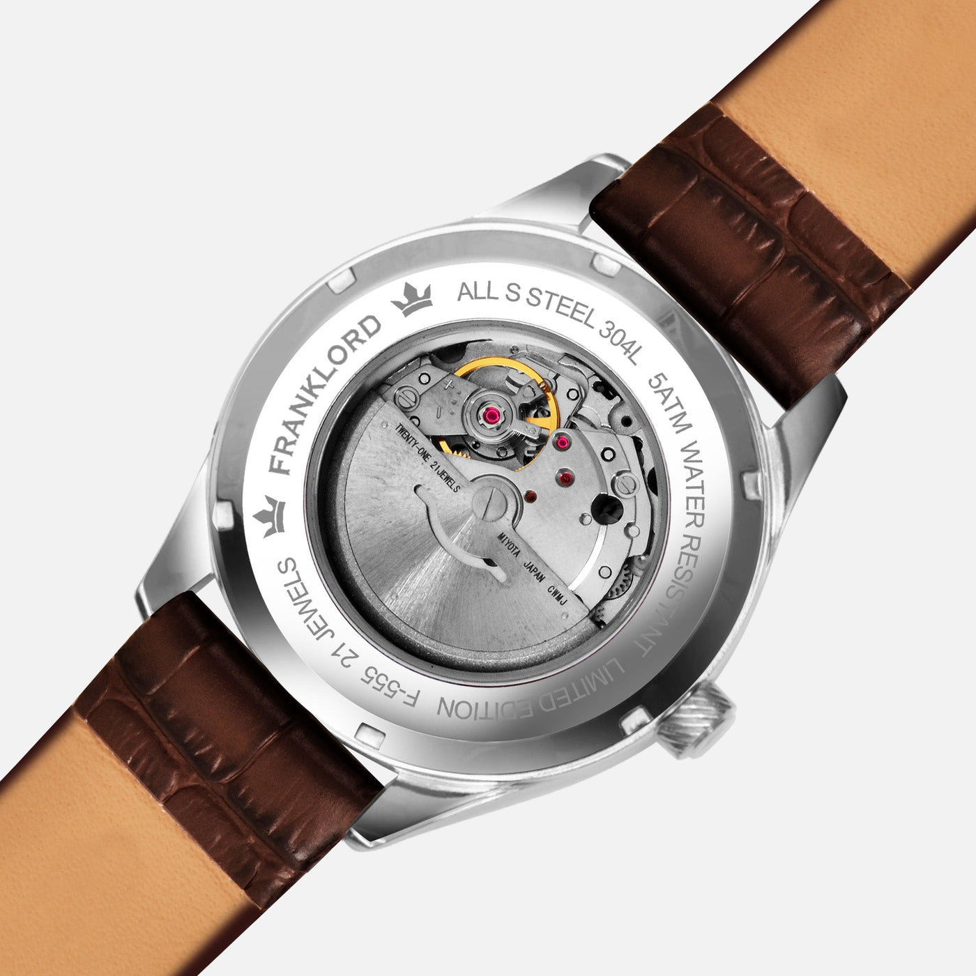 Franklord Regal Sapphire Roman Series – Wine Ember | Luxury Automatic Watch