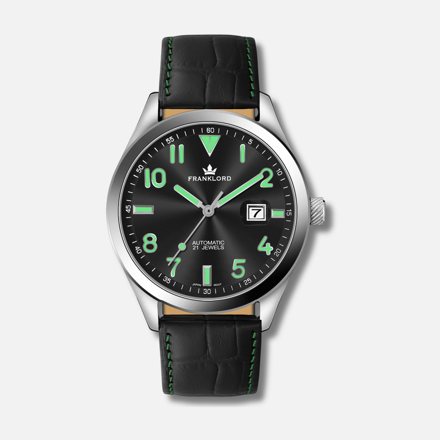 Franklord Regal Sapphire Signature - Midnight Aura Leather Luxury Automatic Watch