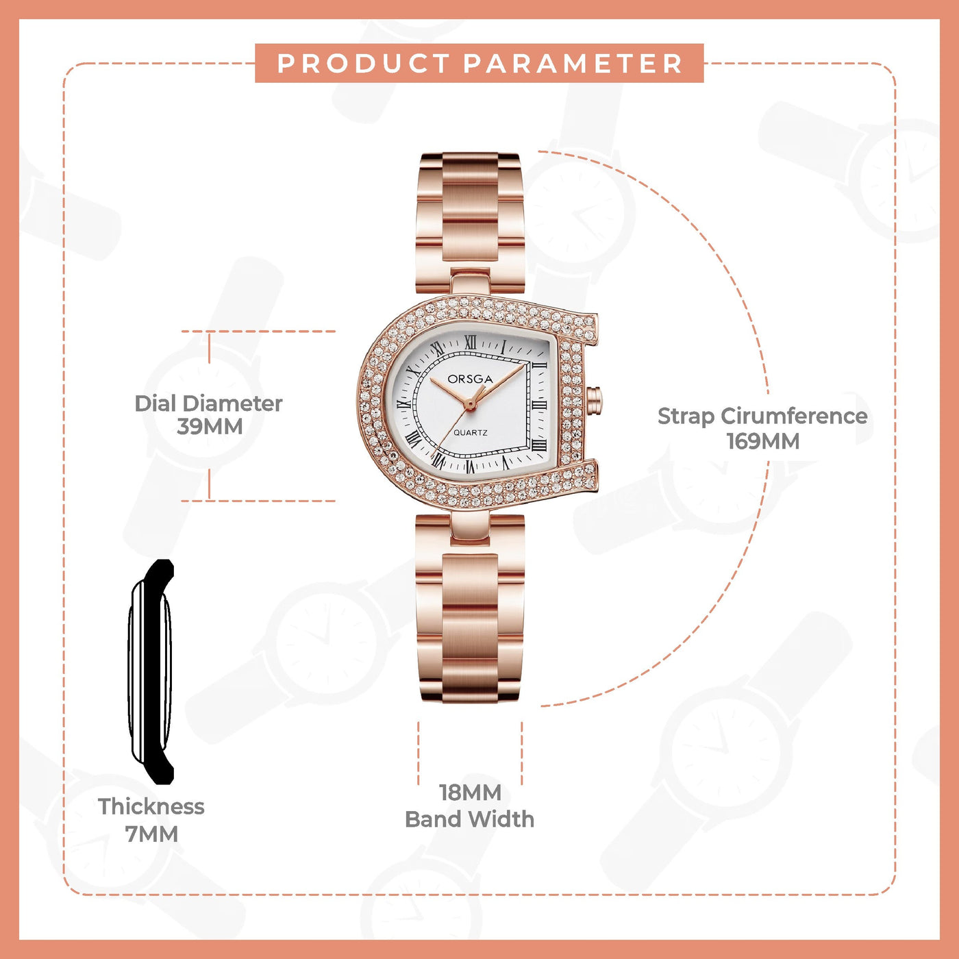 DIVINA Rose Gold Women Watch