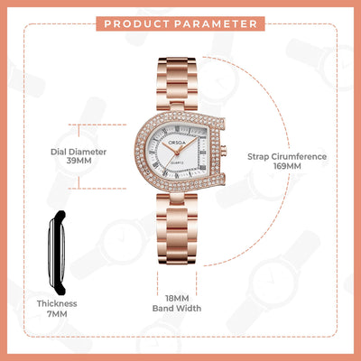 DIVINA Rose Gold Women Watch