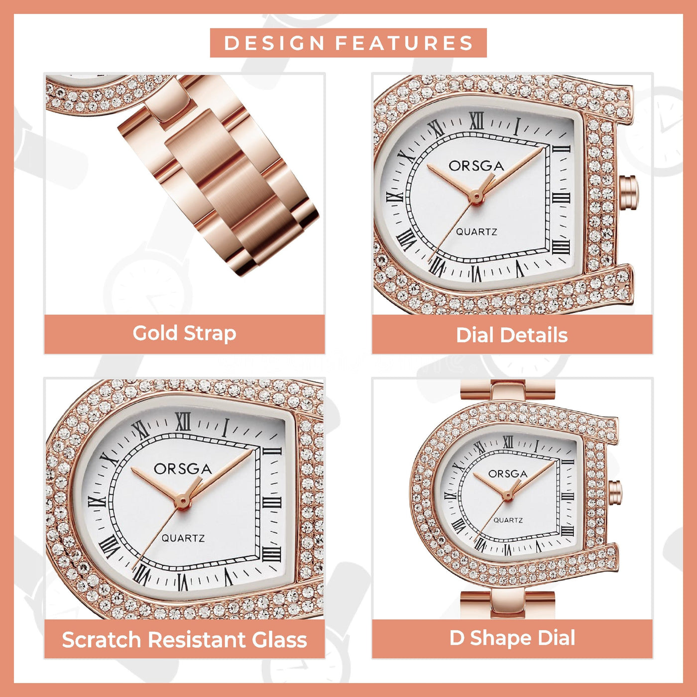 DIVINA Rose Gold Women Watch