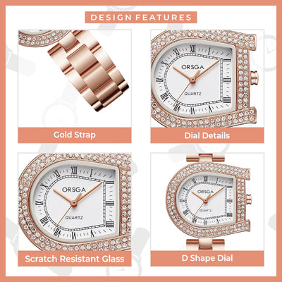 DIVINA Rose Gold Women Watch
