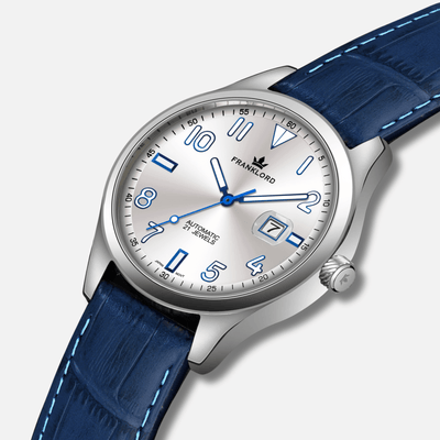 Franklord Regal Sapphire Signature - Lunar Ice Leather Luxury Automatic Watch