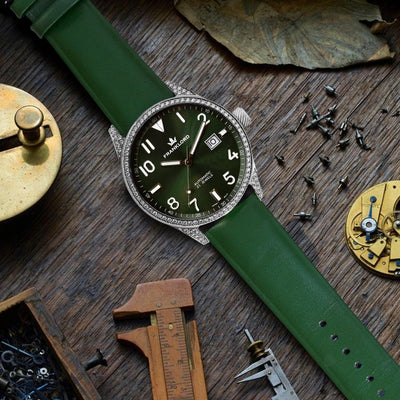 Franklord Diamond Regal – Emerald Radiance Automatic Watch