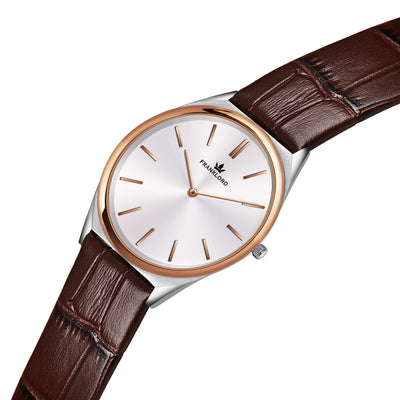 Franklord Swiss UltraThin Series - Rosewood Pearl | Ultra-Slim 5mm Luxury Watch