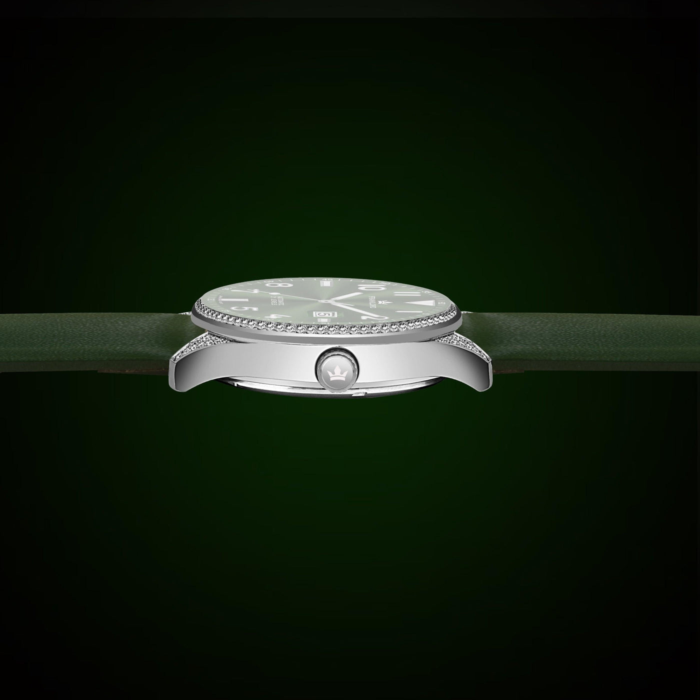 Franklord Diamond Regal – Emerald Radiance Automatic Watch