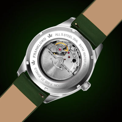 Franklord Diamond Regal – Emerald Radiance Automatic Watch