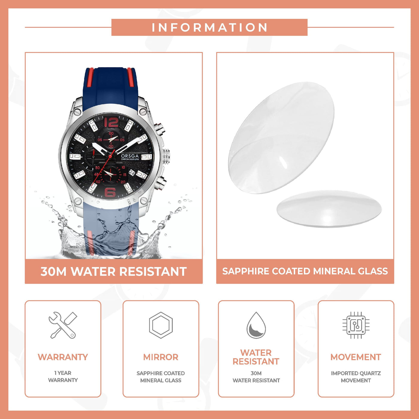 KRAKEN Analog Dial Men's Blue Watch