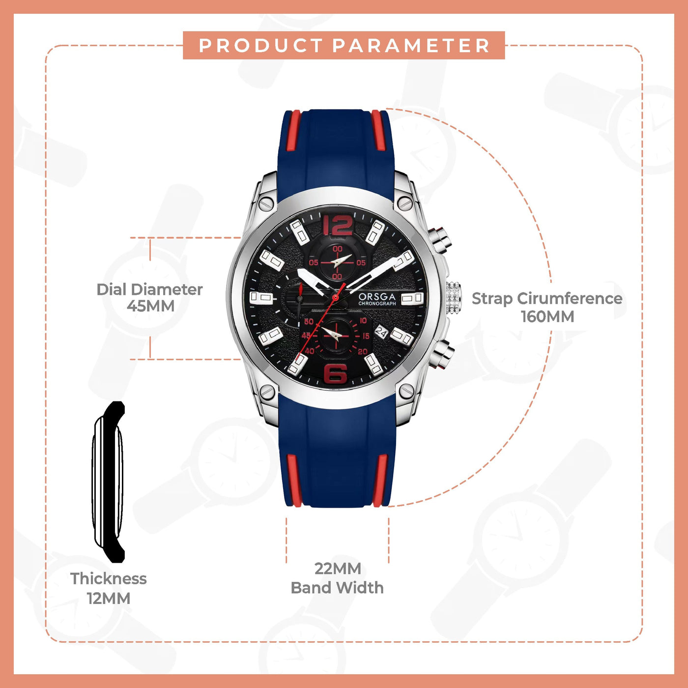 KRAKEN Analog Dial Men's Blue Watch