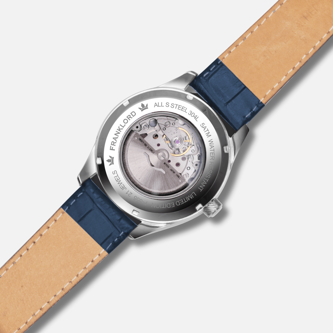 Franklord Regal Sapphire Signature - Lunar Ice Leather Luxury Automatic Watch