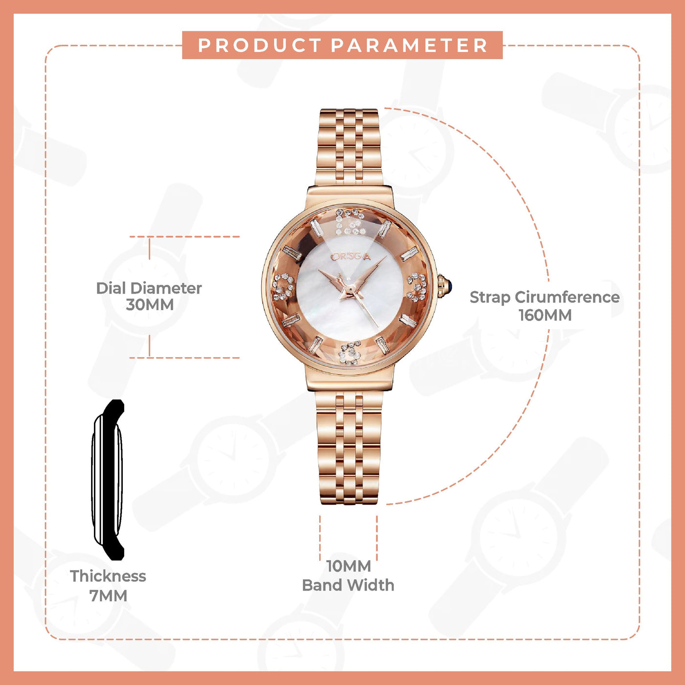 OASIS White Dial Women Watch
