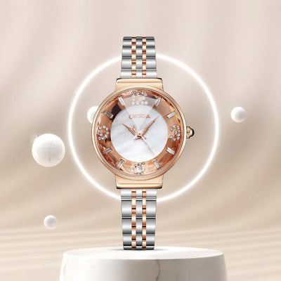 OASIS White Dial Dual Tone Women Watch