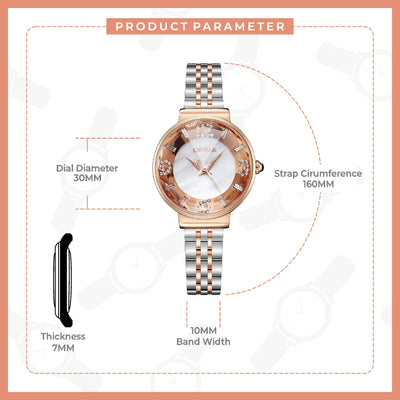 OASIS White Dial Dual Tone Women Watch
