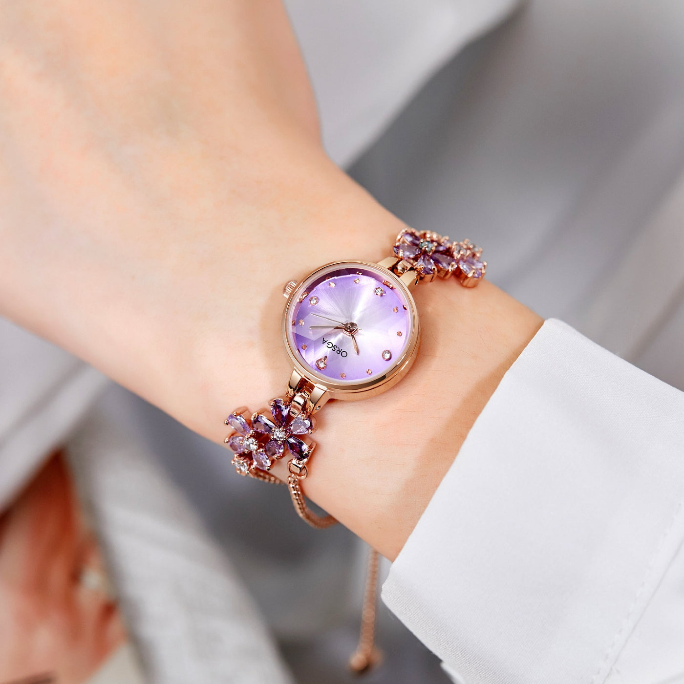 FLEUR Chain Bracelet Watch