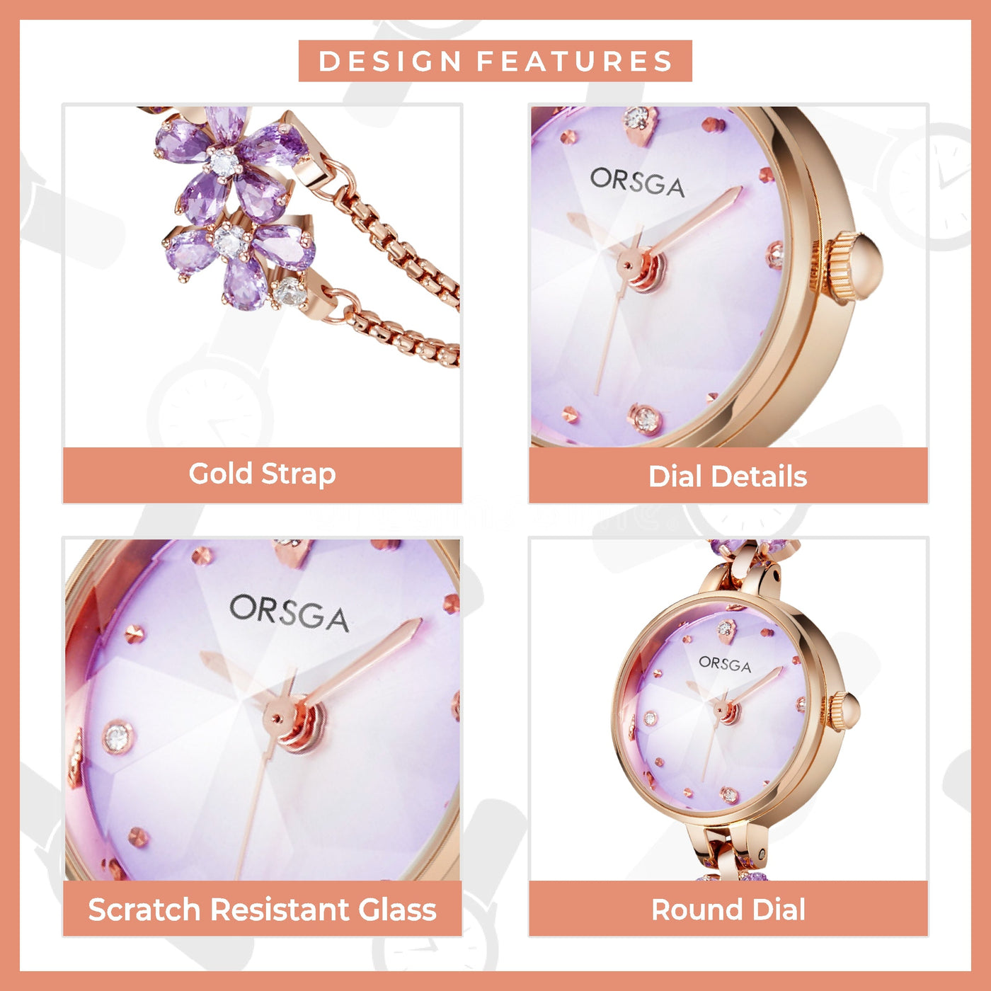 FLEUR Chain Bracelet Watch