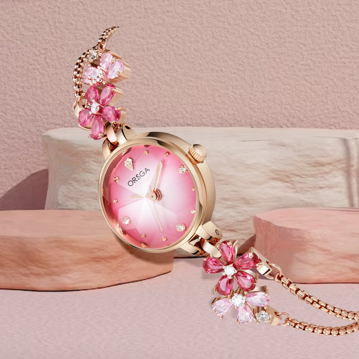 FLEUR Chain Bracelet Watch