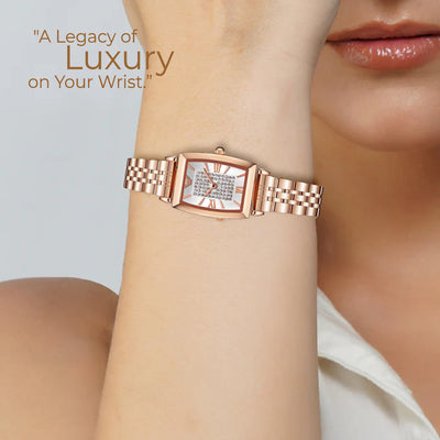 ELYSIAN White Dial Gold Watch