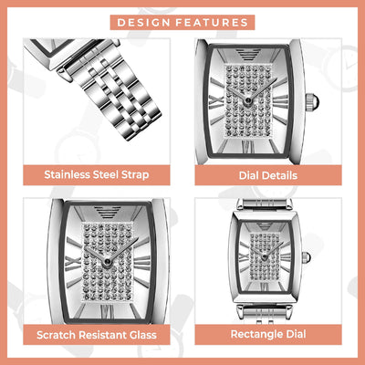 ELYSIAN White Dial Silver Watch
