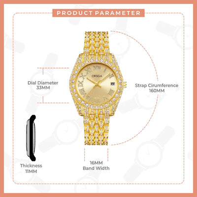 ORNATE Full Studded Women Watch