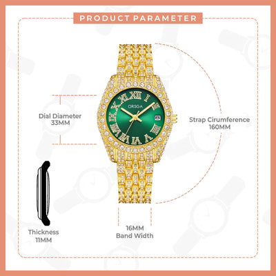 ORNATE Full Studded Women Watch
