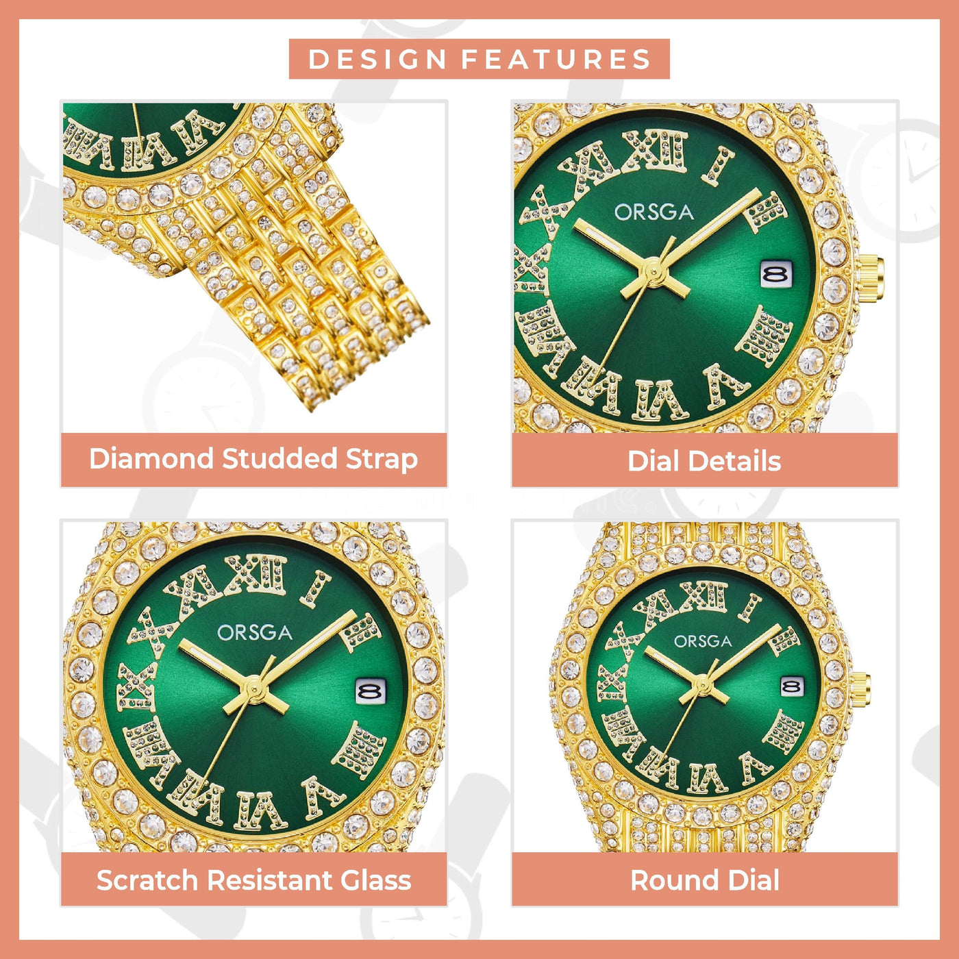 ORNATE Full Studded Women Watch