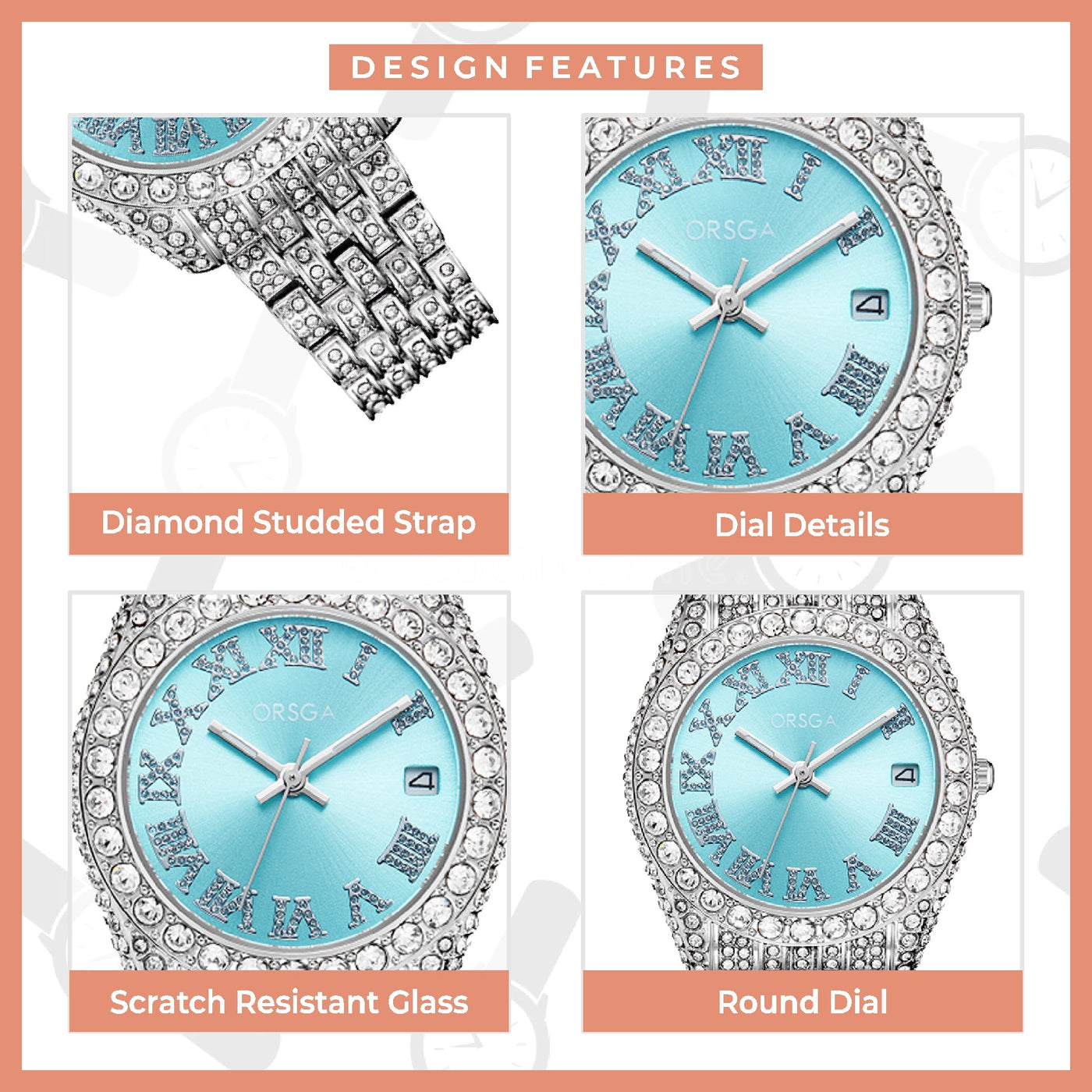 ORNATE Full Studded Women Watch