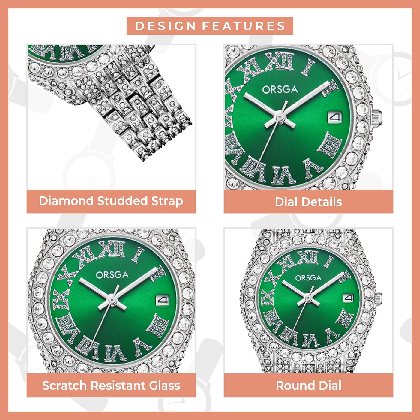 ORNATE Full Studded Women Watch