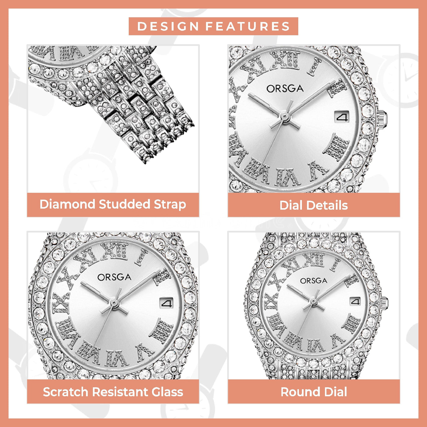 ORNATE Full Studded Women Watch