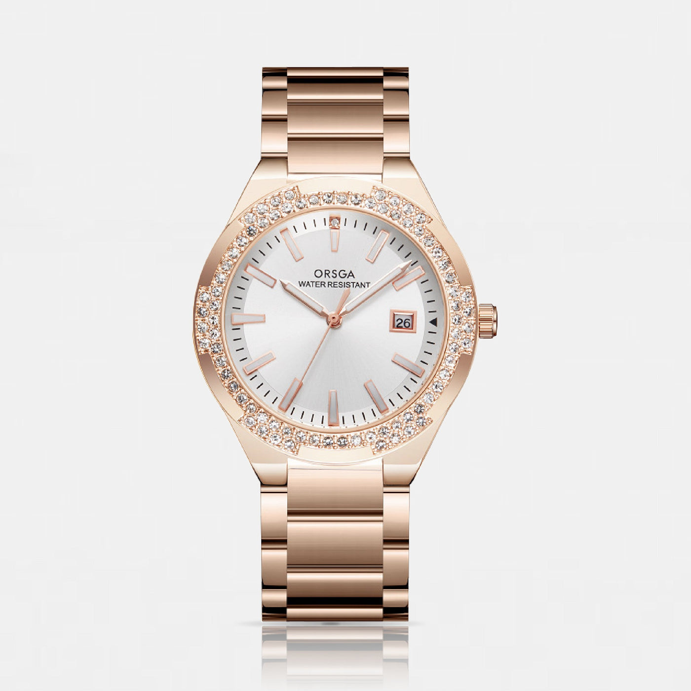 VIRTUE White Rose Gold Women Watch