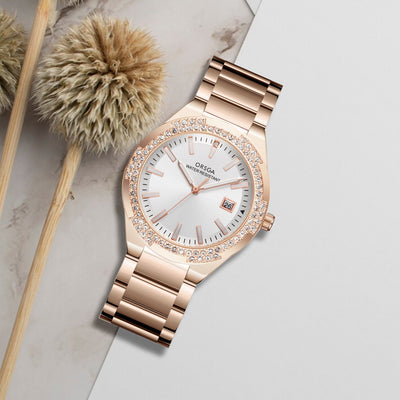 VIRTUE White Rose Gold Women Watch