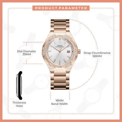 VIRTUE White Rose Gold Women Watch