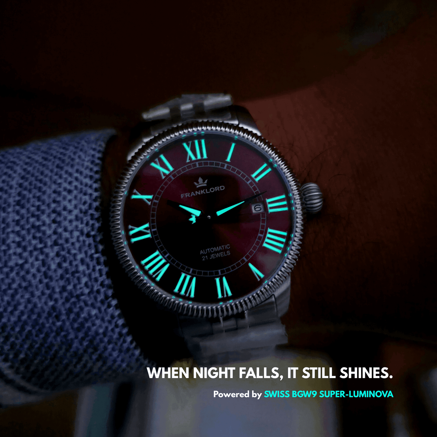 Franklord Majestic Aura – Ruby Glow | Luxury Automatic Watch