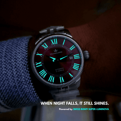 Franklord Majestic Aura – Ruby Glow | Luxury Automatic Watch