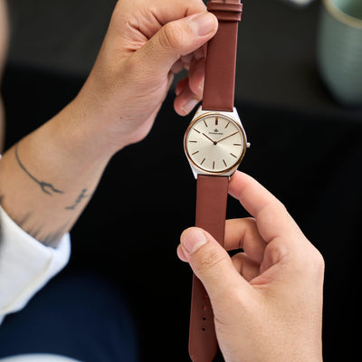 Franklord Swiss UltraThin Series - Platinum Glow | Ultra-Slim 5mm Luxury Watch
